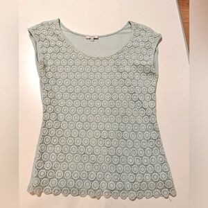 Light blue Phildar top, size small